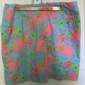 Lilly Pulitzer Pink Elephant Skirt